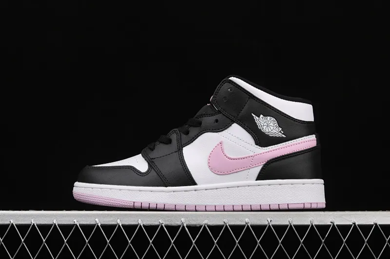 All categories Air Jordan Jordan series basketball shoes Air Jordan 1 Mid Air Jordan 1 Mid GS AJ1 Joe 1 China Pink White Panda 555112-103